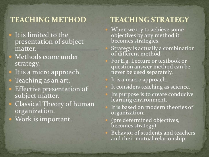 essay about teaching methods