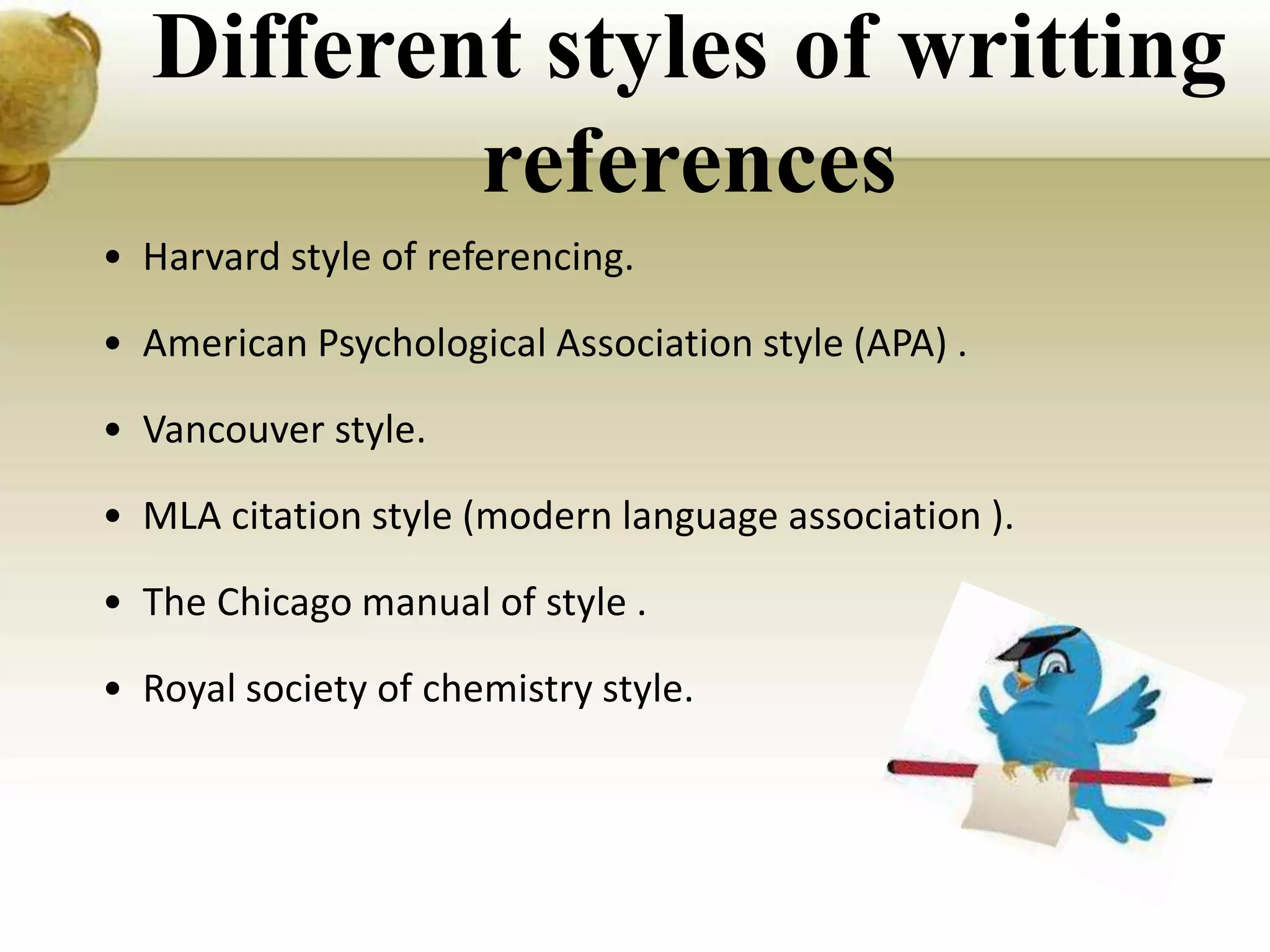 Methods and styles of bibliography