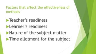 Methods and Techniques: The K-12 Approach | PPTX