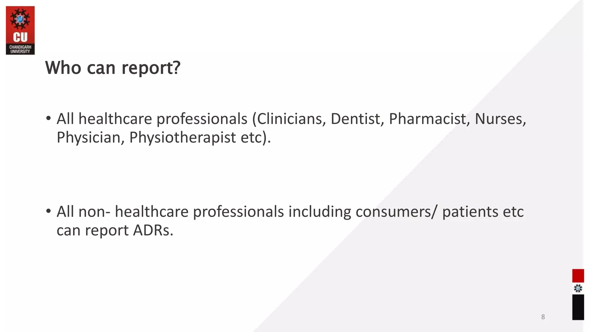 Methods and Tools for ADR Reporting.pptx | Pharmaceutical Industry ...