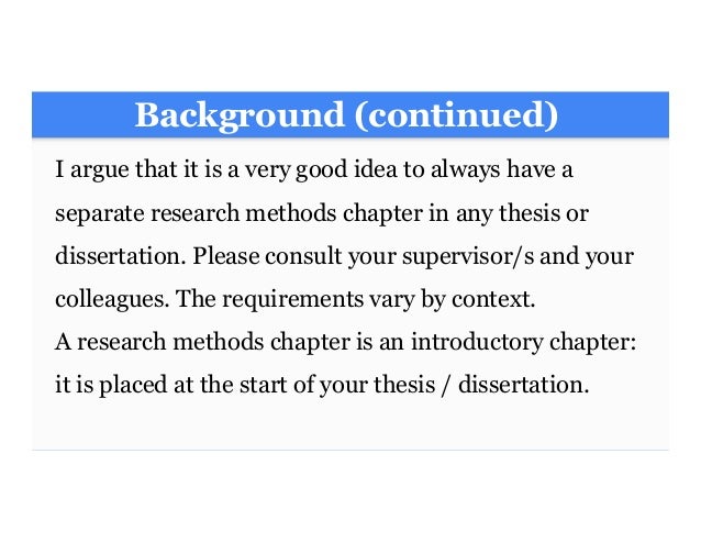 Research methods dissertations