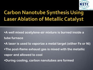 Carbon Nanotubes and Their Methods of Synthesis | PPTX