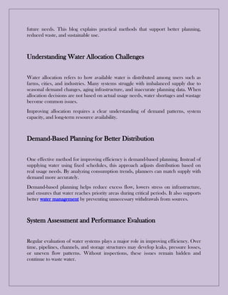 Methods for Improving Water Allocation and Usage Efficiency.docx