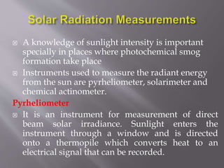 Methods for measurements of meteorological variables | PPTX