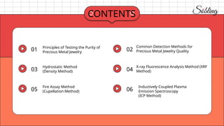 Methods for Testing the Purity of Precious Metal Jewelry.pptx