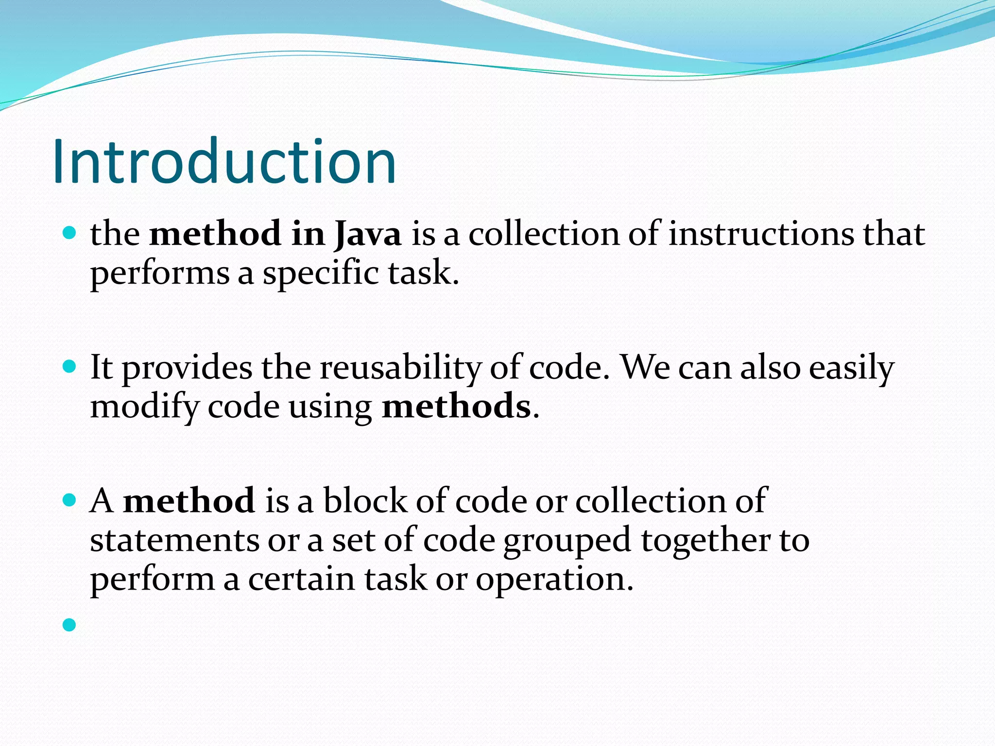 Methods in java | PPT
