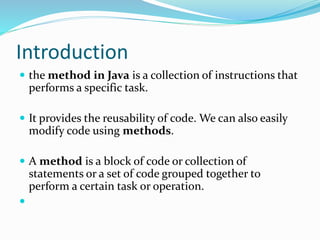 Methods in java | PPT