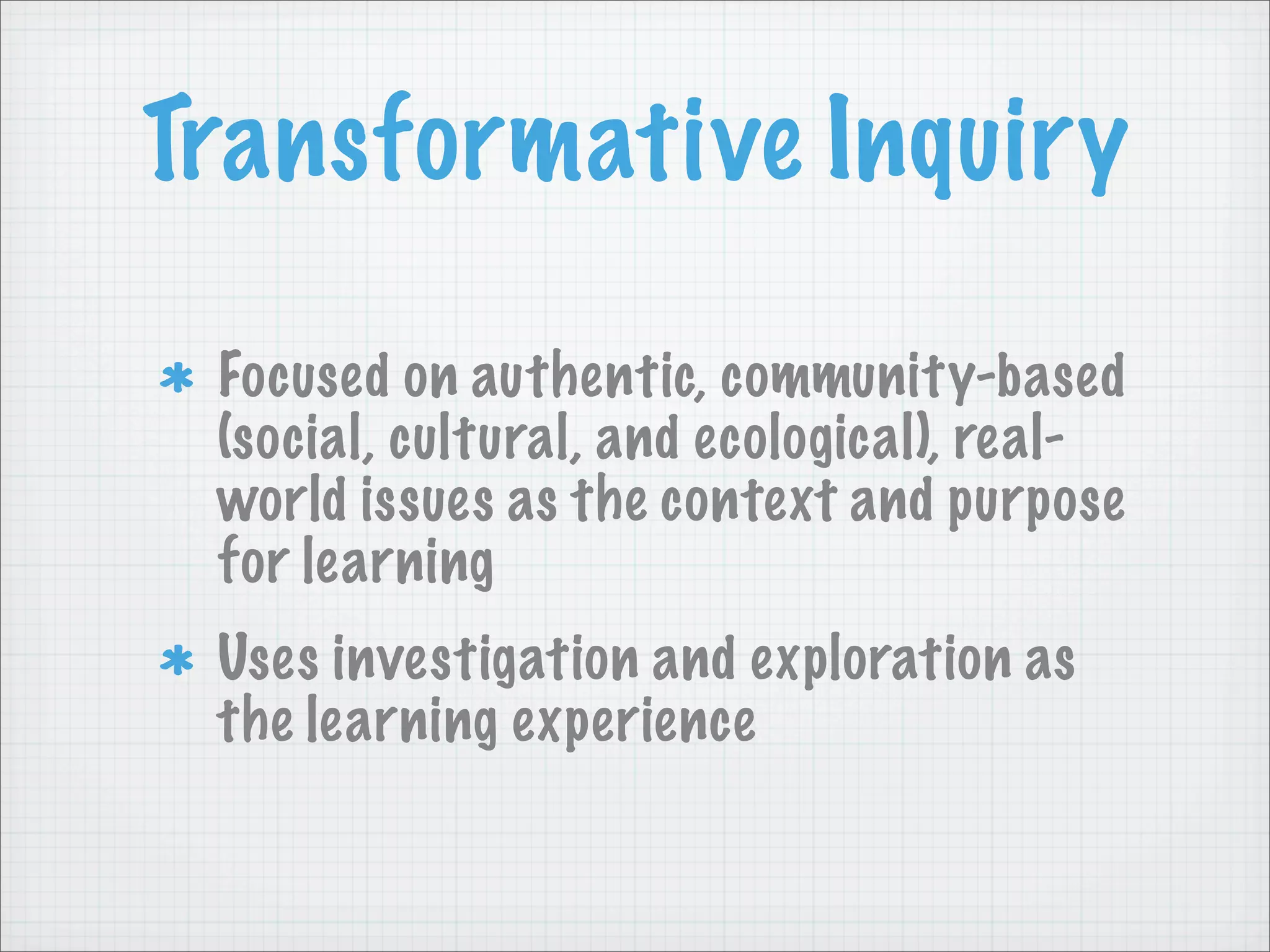 Transformative Teaching Methods