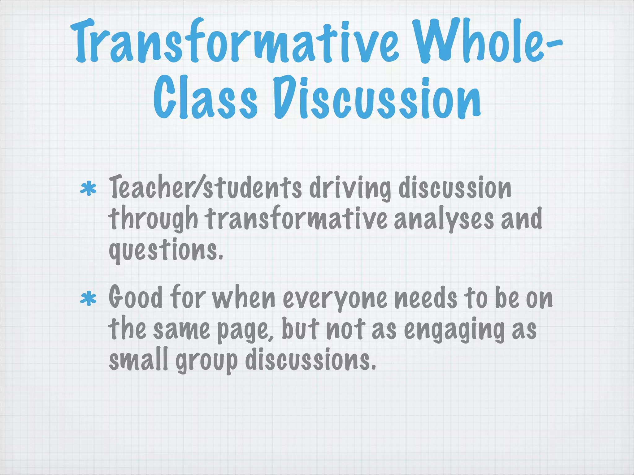 Transformative Teaching Methods
