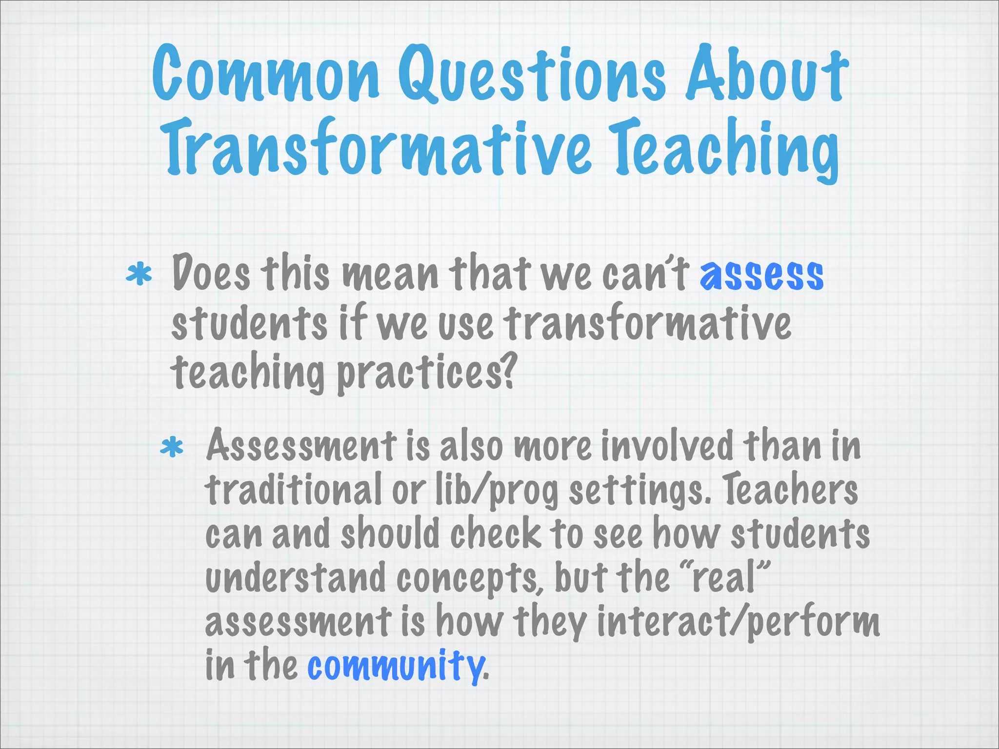 Transformative Teaching Methods