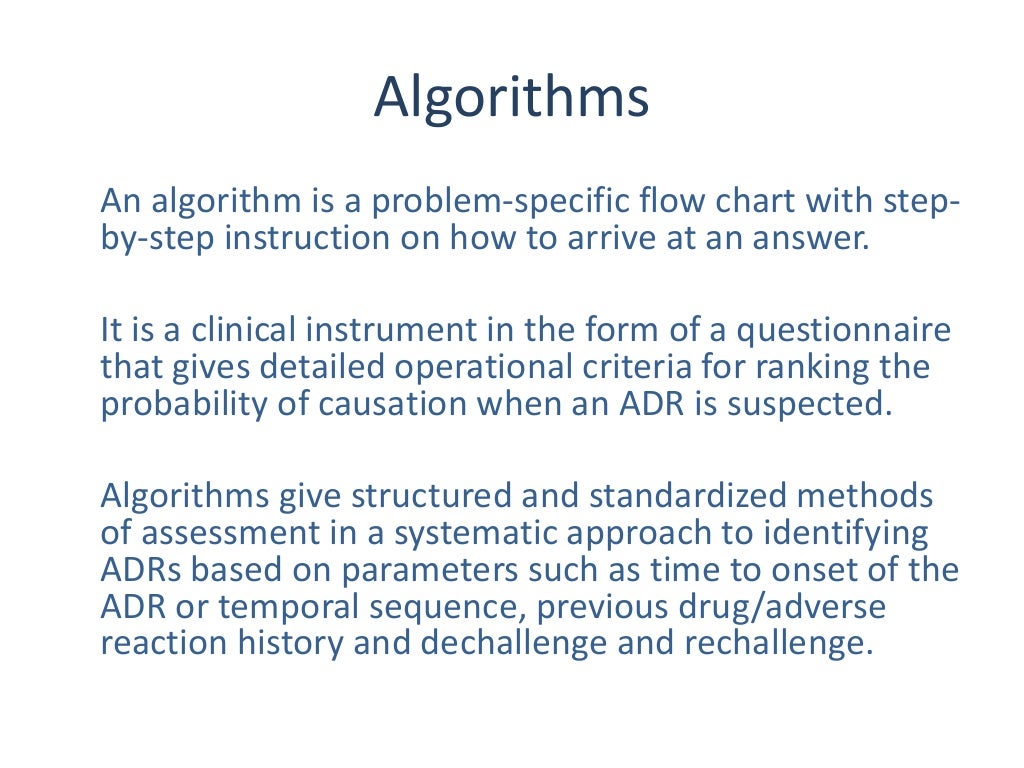 Methods of causality assessment