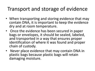 Methods of collection and preservation of Biological evidence 400L.pptx