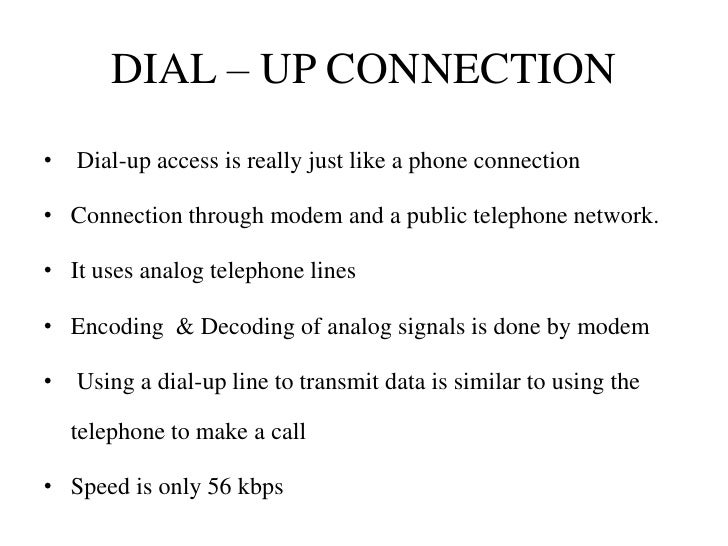 methods of connecting internet dialup internet speeds