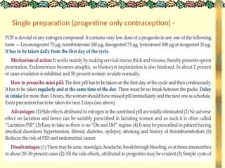 Single preparation (progestine only contraception) -
 