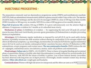 INJECTABLE PROGESTINS -
 