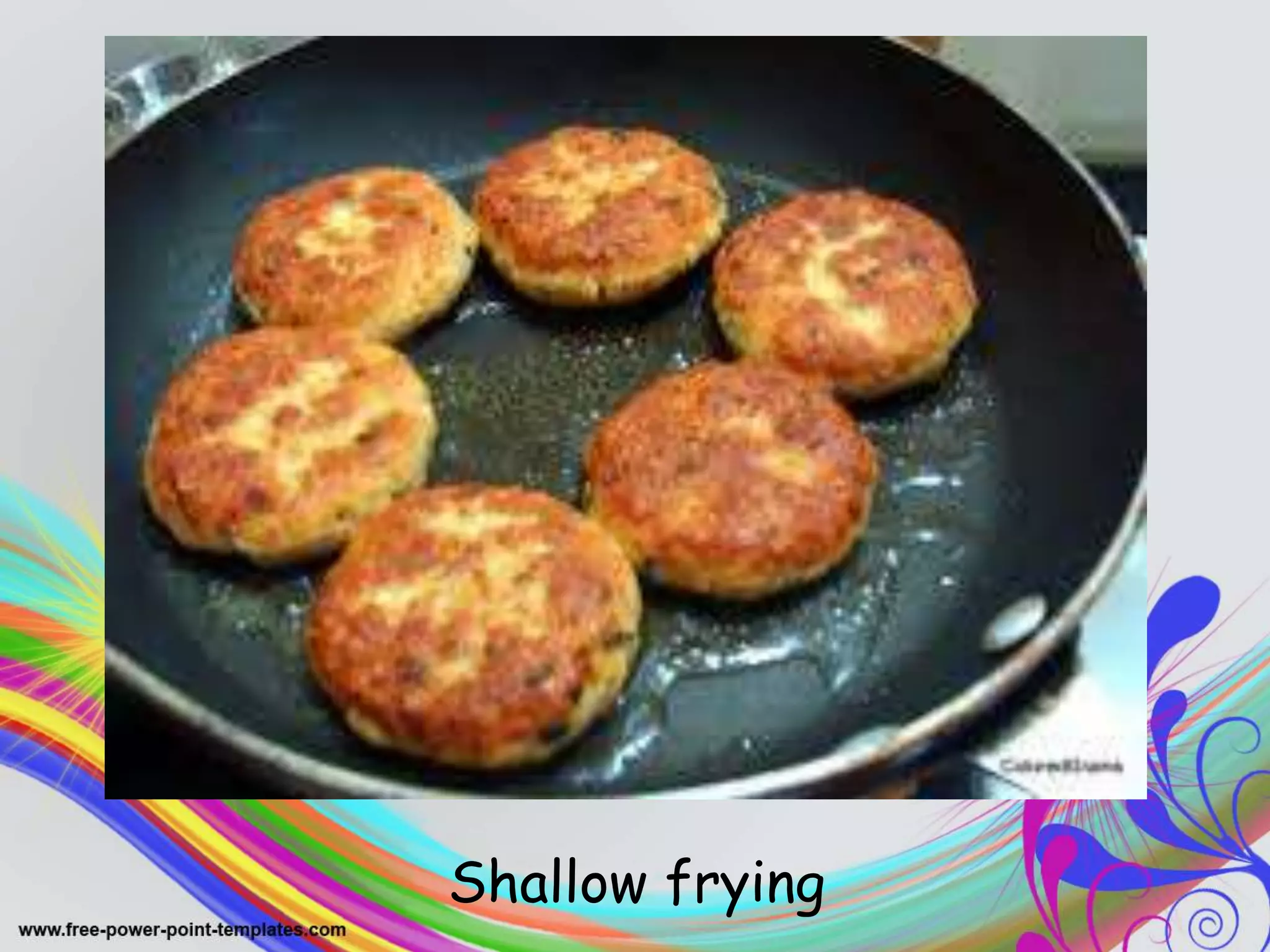 .
Shallow frying
 