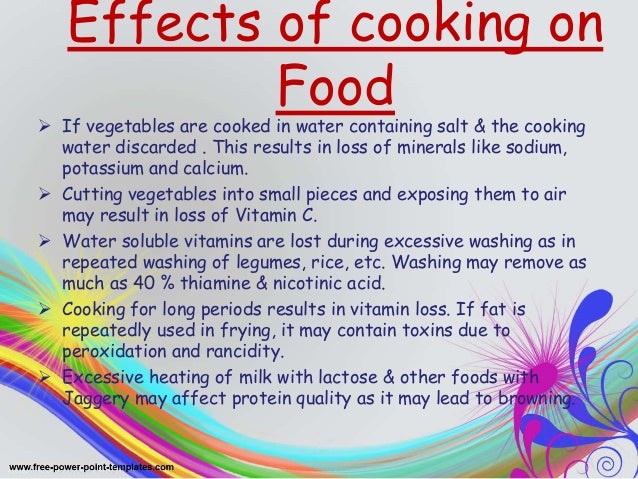 Major Effect of Cooking on Food