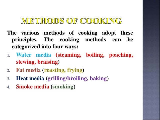 Methods of cooking