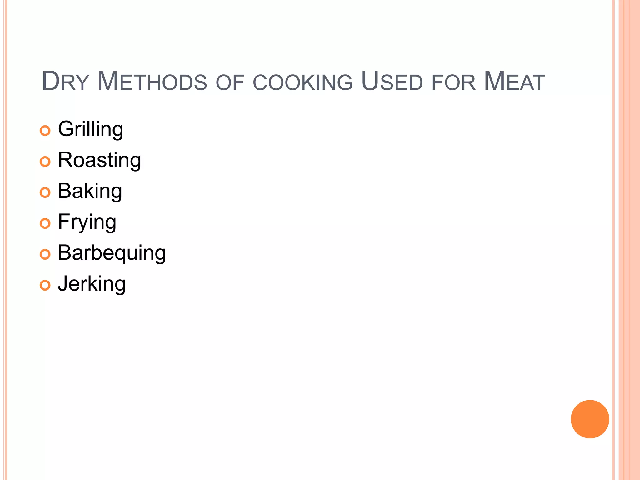 Methods of cooking meat and offal | PPT