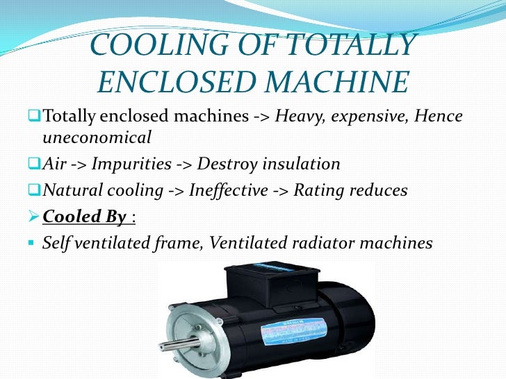 Methods Of Cooling Of Electrical Machines