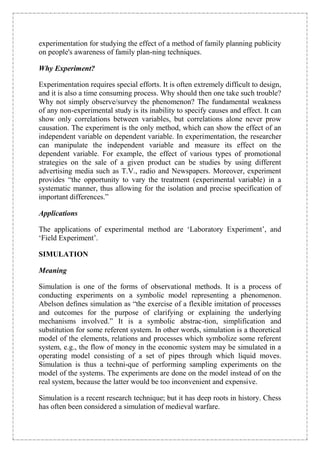 Methods of data collection