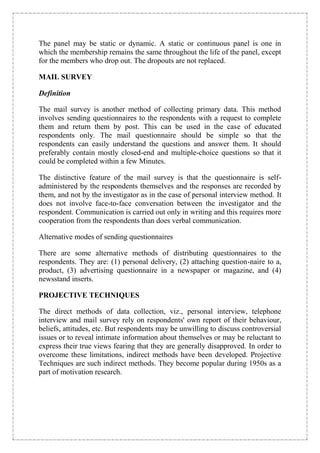 Methods of data collection