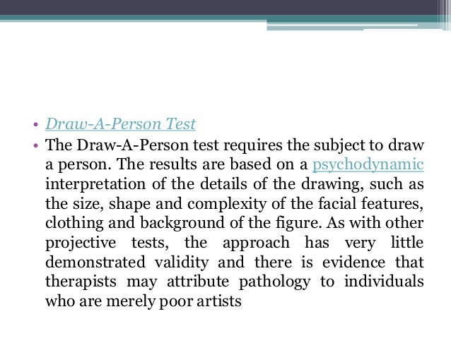 draw a person test interpretation