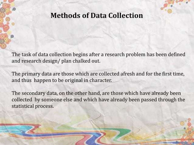 Research Methodology - Methods of data collection | PPT image.