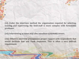 Research Methodology - Methods of data collection | PPT