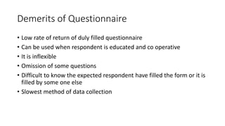 Methods of data collection | PPT