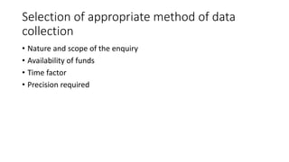 Methods of data collection | PPT
