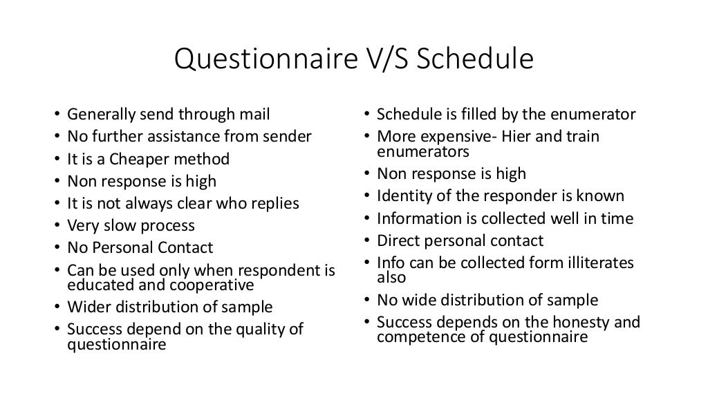 Methods of data collection