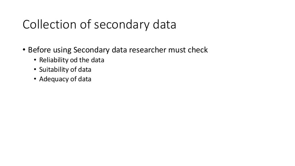 Methods of data collection