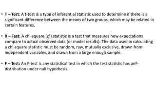 Non-Parametric tests or distribution free test of hypothesis
A non-parametric test is a hypothesis test that does not make...