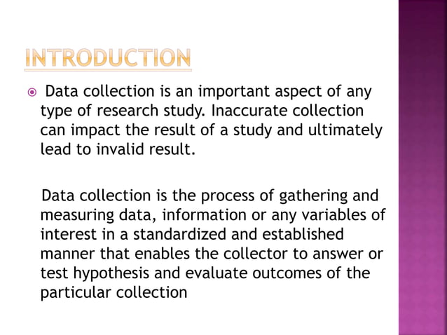 Methods of data collection | PPT