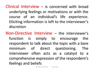 Non Direct Interviewing Methods of Data Collection assignment.pptx