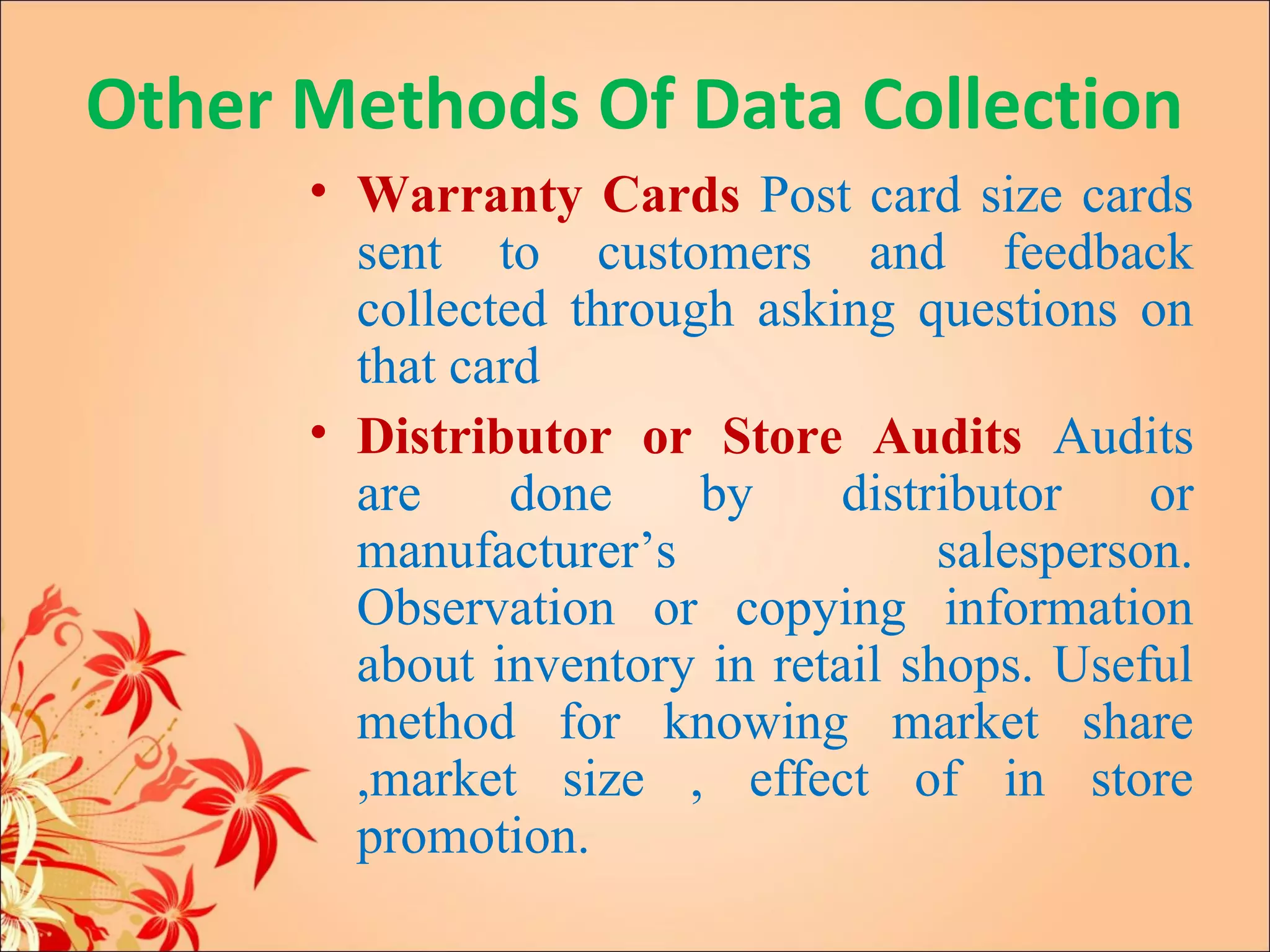 Methods of data collection | PPT