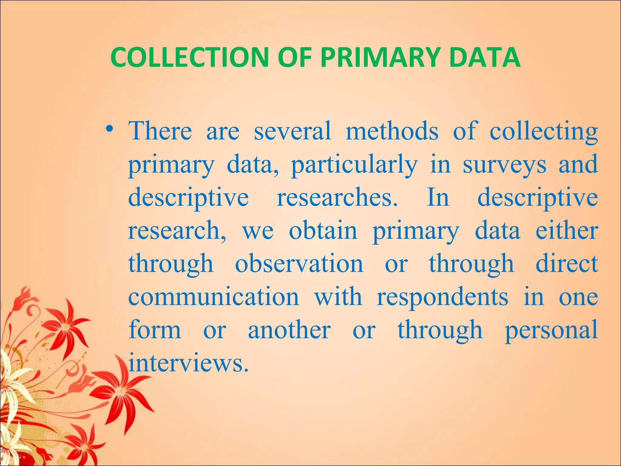 Methods of data collection | PPT