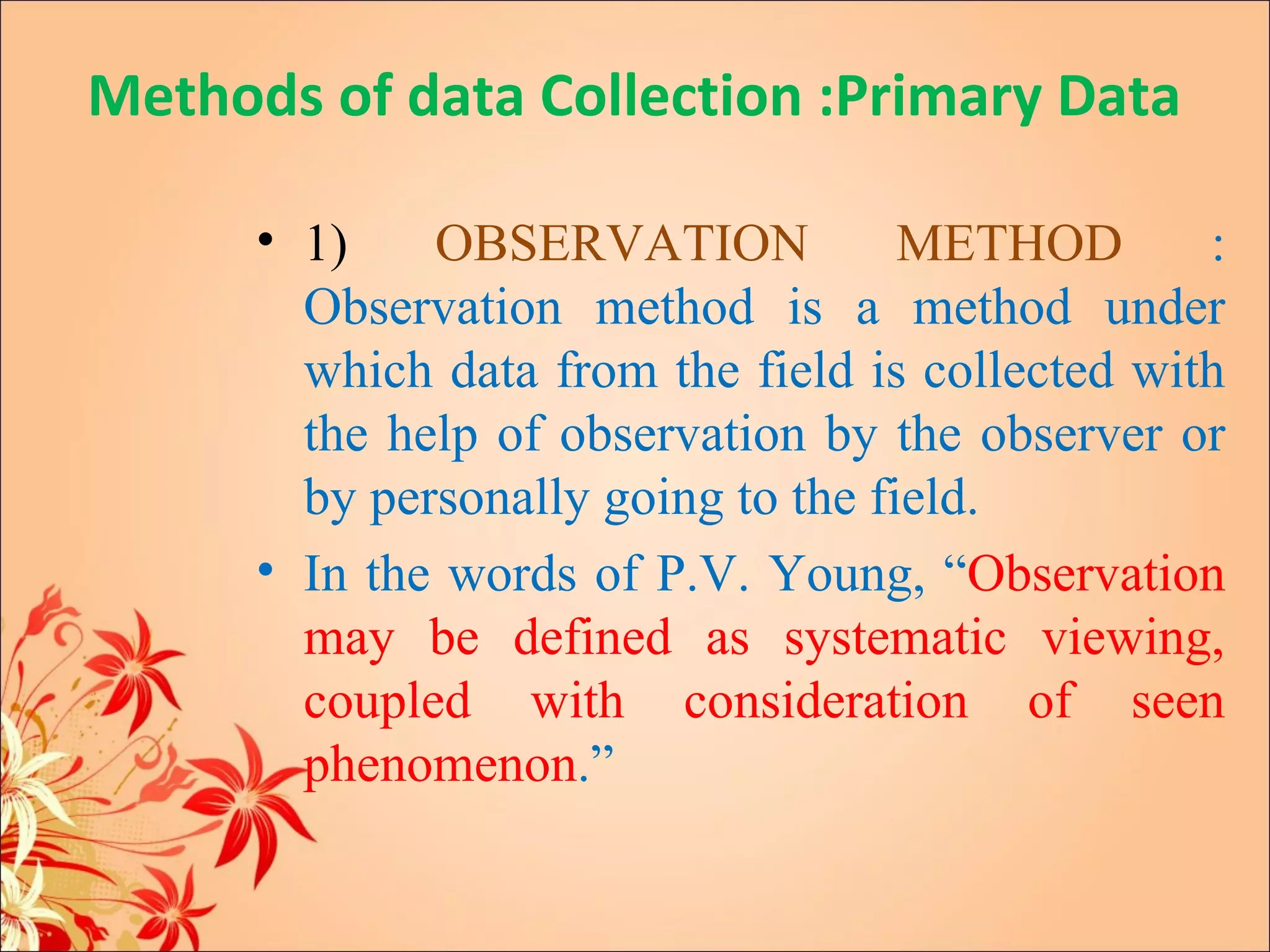 Methods of data collection | PPT