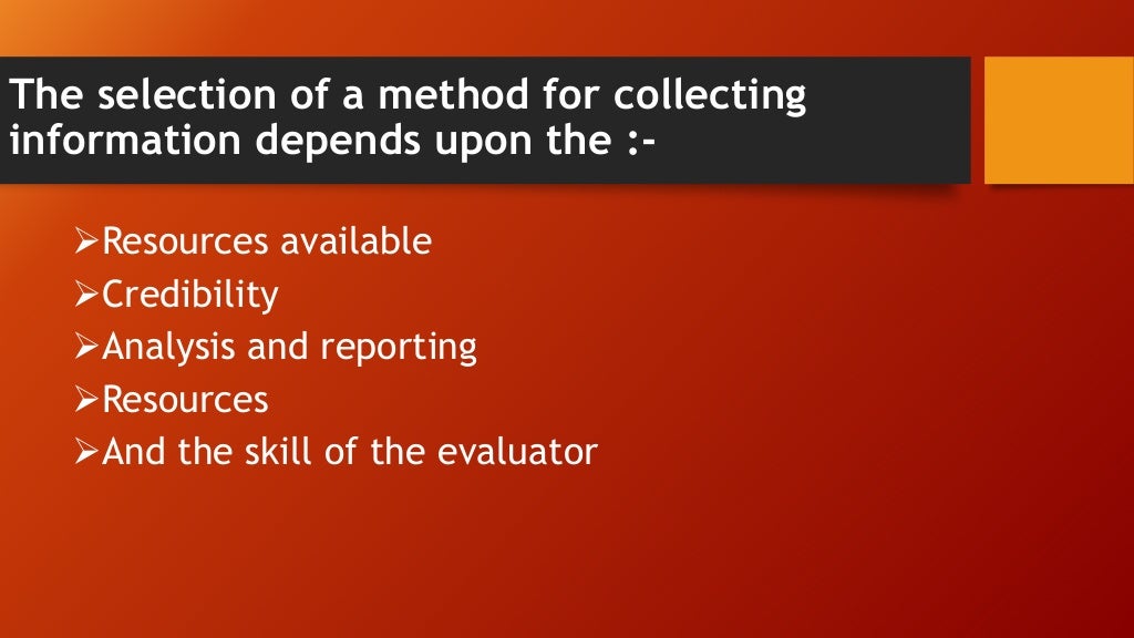 Methods of data collection (research methodology)
