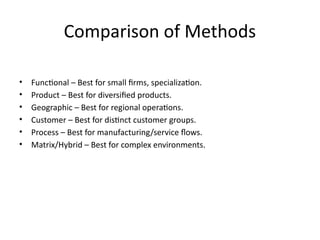Methods_of_Departmentation for 1st semester | PPTX