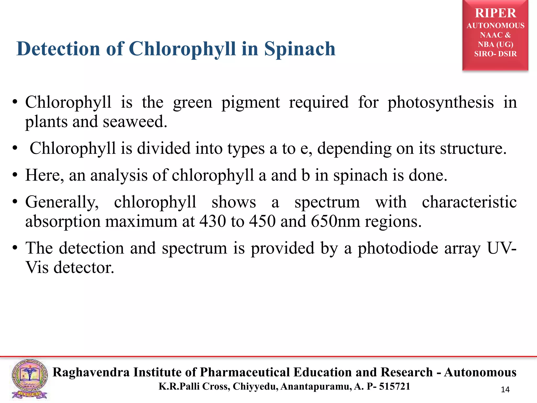 Methods of Detection of Natural, Permitted and Non Permitted Dyes PPT
