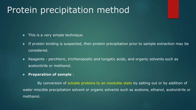 methods of extraction protein precipitation method.pptx