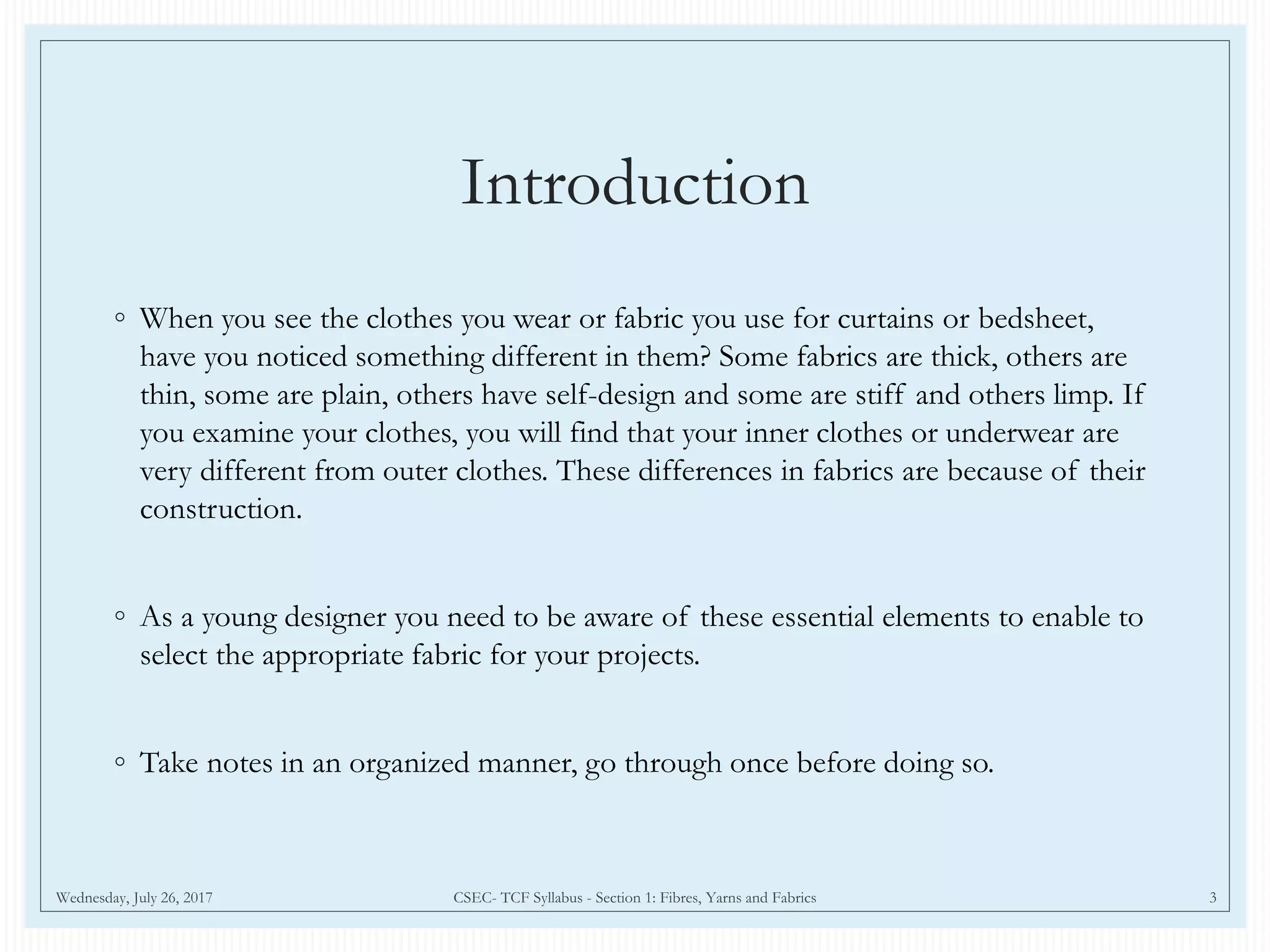 Methods of Fabric Construction | PPTX