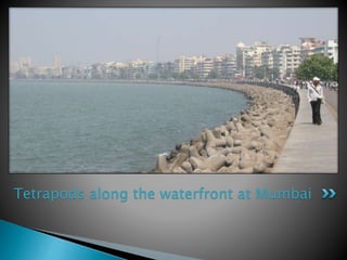 Tetrapods along the waterfront at Mumbai
 