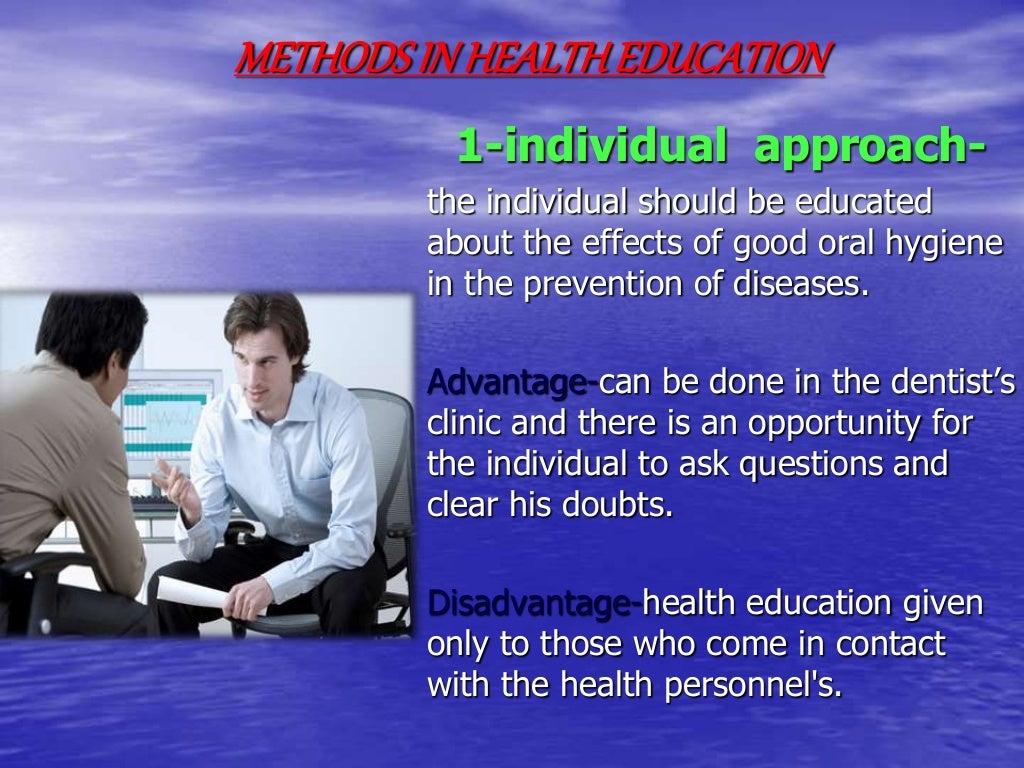 Methods Of Health Education Methods Of Health Education