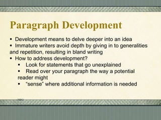 Methods of paragraph development | PPTX | Sports