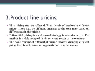 Line Pricing Example Methods of pricing services | PPTX