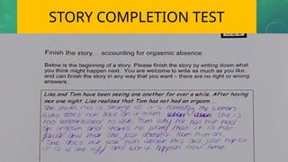 STORY COMPLETION TEST
 
