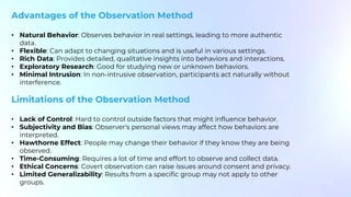 Methods of Psychology, the experimental method, observational method ...